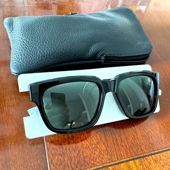 🆕 Chrome Hearts DIAMOND factory Embellished Box Office Sunglasses Gold Hardware - Picture 4 of 16